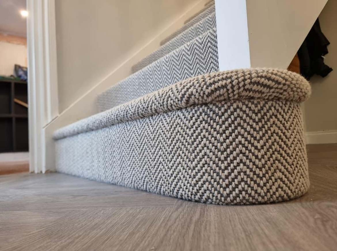 Bespoke stair runner fitted by CT Flooring London