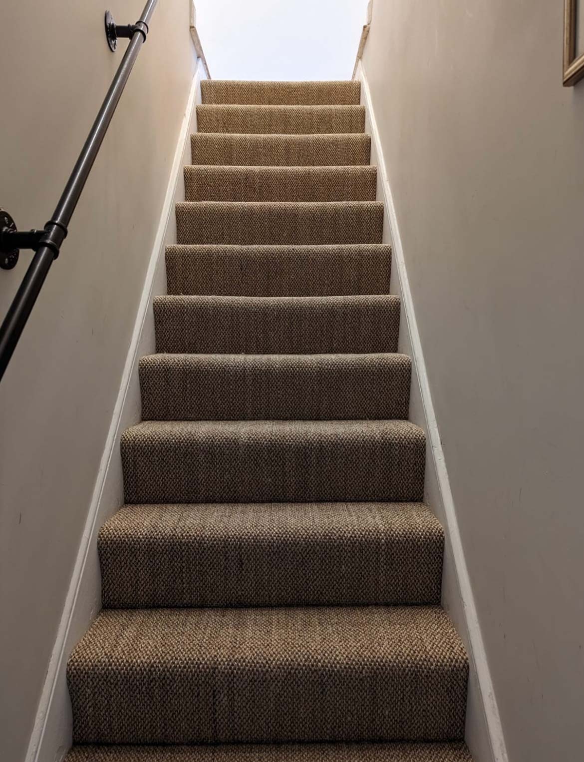 Finished carpet installation by CT Flooring London